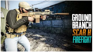 Fighting Enemies With Scar H Assault Rifle - Ground Branch Gameplay