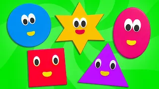 Five Little Shapes Jumping On The Bed, Bob The Train Nursery Rhyme And Cartoon Video