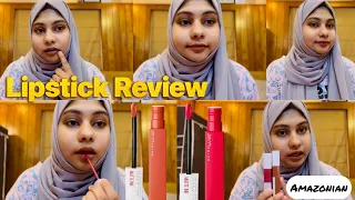 Maybelline Lipstick Review🤩|Amazonian n Ruler|Superstay ink matte lipstick|Must try shade|vlog-58