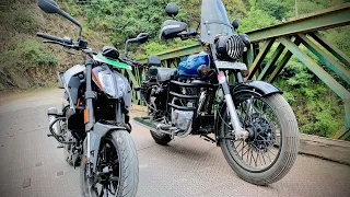 Bullet 350 & Duke 250 in monsoon drive in Himachal Pradesh