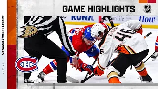 Ducks @ Canadiens 1/27/22 | NHL Highlights