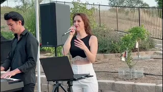 Olya & Dave Duo performing live at the Birthday Party 2023
