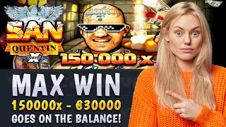 SAN QUENTIN xWAYS MAX WIN 150000x - €30000 GOES ON THE BALANCE!