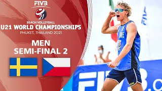 SWE vs. CZE - Full Men's Semi-Final | U21 Beach Volleyball World Champs 2021