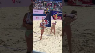 🏐 #beachvolleyball 🇦🇹 Kathi Schützehöfer & Franziska Friedl #vienna #beachvienna #cevolleyball