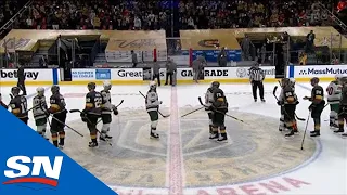 Golden Knights Exchange Handshakes With Wild After Winning Game 7