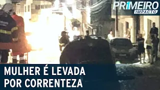 PE: casal é levado por correnteza durante forte chuva em Garanhuns | Primeiro Impacto (23/04/21)