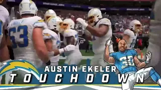 Austin Ekeler 1 Yard Touchdown Run | Chargers vs Falcons