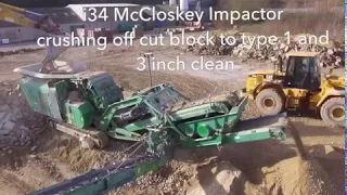 McCloskey International I34R Impact Crusher making 2 products