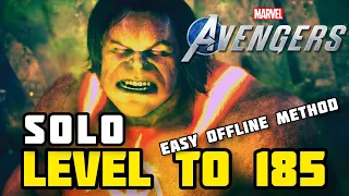 How to SOLO LEVEL to 185 | Marvel's Avengers Game | BEST & EASIEST METHOD 2023 | Xbox & Playstation