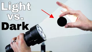 The Worlds Blackest Black vs The Worlds Brightest Flashlight (32,000 lumen)—Which Will Win?