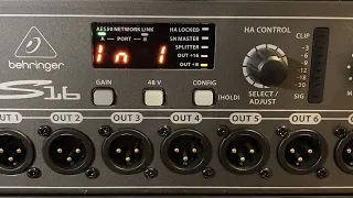 Connecting the X32 Rack to the Behringer S16 Stage Box