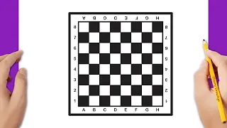 Как нарисовать шахматную доску | Легкие рисунки