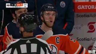 Connor McDavid Ejected & Gets Game Misconduct For Boarding Adrian Kempe