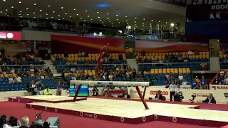 Simone Biles (USA) Balance Beam Team Final 2018 Doha World Championships