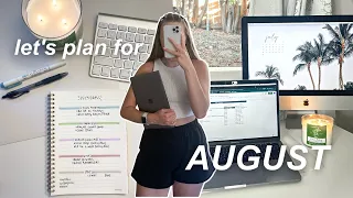 AUGUST RESET: august goals, planning out the month, cleaning + budgeting! (monthly reset routine)