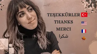 How to say and answer Thank you in Turkish English French Arabic | Learn 4 Languages with Smaraim