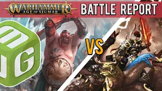 OgorMawtribes vs Slaves to Darkness Warhammer Age of Sigmar 3rd Ed Battle Report -The Lost City Ep25