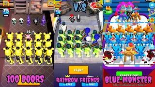 Merge Master Blue Monster vs Merge Monster Rainbow Friend vs Merge Monster100 Door Android Gameplay