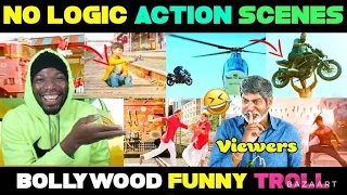 😂 No Logic Funny Action Scenes Troll 😆 Bollywood Overaction Fight Scenes Troll | Gulfie (REACTION)