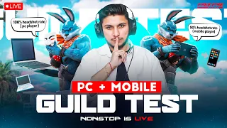 LIVE NG 1 VS 5 GUILD TEST 🔥 + SPECIAL REACTION 😍  #nonstopgaming #freefire  - Free fire live