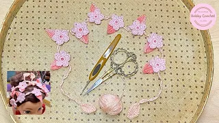 Guirnalda de Flores a Crochet (Versión Diestra)