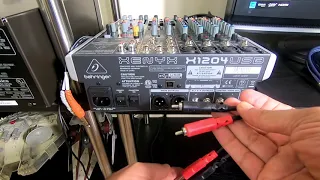 How to Connect the Behringer Xenyx X1204 Sound mixer Main Out to a Home Audio Receiver
