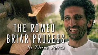 The Romeo Briar Process - How to cut briar for tobacco pipes.