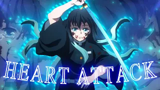 Demon Slayer | KIMETSU NO YAIBA - Muichiro Tokito - [ heart attack - demi lovato ] -「AMV / EDIT 4K」