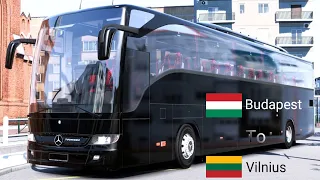 Mercedes-Benz Tourismo 16 RHD | Budapest To Vilnius | Euro Truck Simulator 2