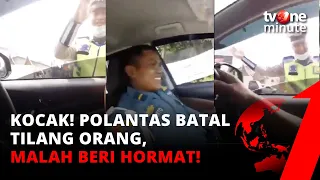 Hendak Menilang, Polantas Ini Malah Beri Hormat Ke Penumpang! | tvOne Minute