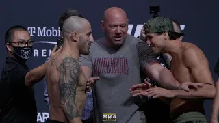 Alexander Volkanovski vs. Brian Ortega Ceremonial Weigh-Ins Staredown | UFC 266 | MMA Fighting