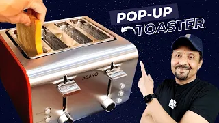 How To Make Bread Toast Easily | AGARO Grand Stainless Steel 4 Slice Pop-Up Toaster | Review