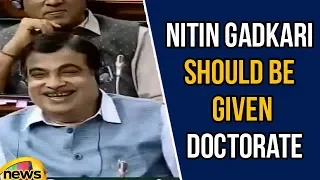 Nitin Gadkari Should be Given Doctorate, says Sumitra Mahajan | Lok Sabha Sessions | Mango News