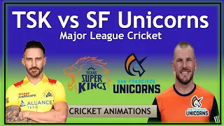 Texas super kings vs San francisco unicorns | Major league cricket 2023