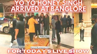 Yo Yo Honey Singh Arrived at Bangalore for Today's live show | Grand Welcome of  #yoyohonsingh_paaji