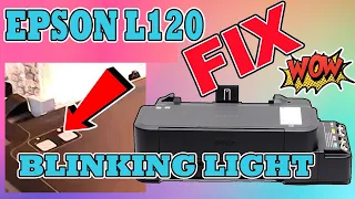 Epson L121 blinking red and green fix | How to reset Epson L120 | Epson L120 blinking both lights