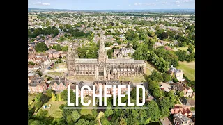 Feel the Medieval themes in Lichfield from the Air | 4K Drone | Staffordshire, UK