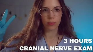 ASMR - 3 Hour Cranial Nerve Exam - Personal Attention, Eye Check, Face Exam, Ear Exam
