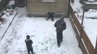 Kirit + kids snow fight