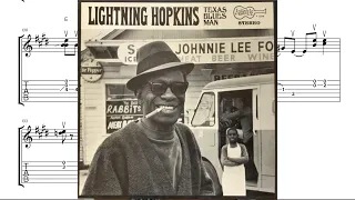 Lightning Hopkins - Watch My Fingers - TAB Play Through