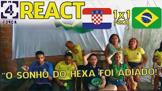 REACT CROÁCIA 1 (4X2) 1 BRASIL | QUARTAS DE FINAL COPA DO MUNDO 2022 #worldcup2022 #brazil #croatia