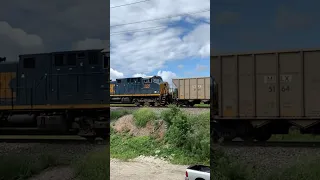 Jet Powered DPU Shoving Coal Train!  Fastest CSX Train In Ohio!  Not Really, Lol, JawTooth #shorts