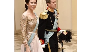 The Queen's 75th birthday: Mary and Frederik at Gala Dinner in Christiansborg palace 2015