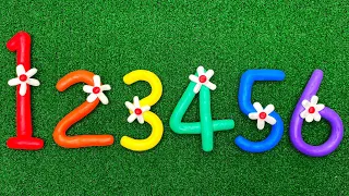 Clay Cracking ASMR video | How to clay cracking Rainbow numbers 2 무지개   숫자 점토부수기 2