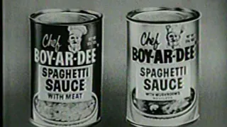 1955 for Chef Boyardee Spaghetti Sauce with Meat