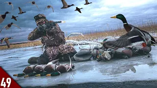 MALLARDS Dumping into an ICE HOLE! | 28 Gauge Solo Duck Hunt 2022