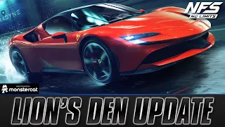 Need For Speed No Limits - LION'S DEN UPDATE | NEW FERRARIS, NEW FERRARI COLORS & MORE