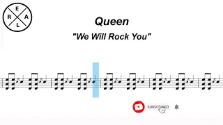 We Will Rock You - Queen Drum Score