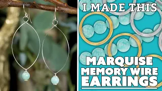 Making Shapes with Memory Wire, Easy Marquise Earrings | I Made This